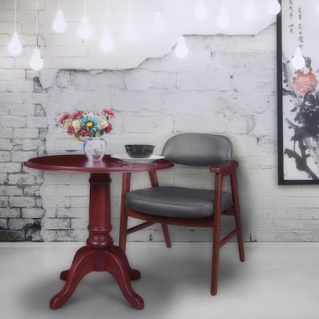 Regency Regency 476 Mid-Century Modern Accent Chair- Mahogany & Grey 1476MHGY